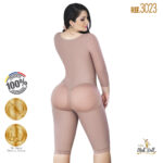 Faja post-quirúrgica con brasier y mangas 3014 MeliBelt, vista de lado