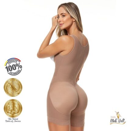 Faja reloj de arena con tirantes acolchados 2032 MeliBelt, vista de espalda