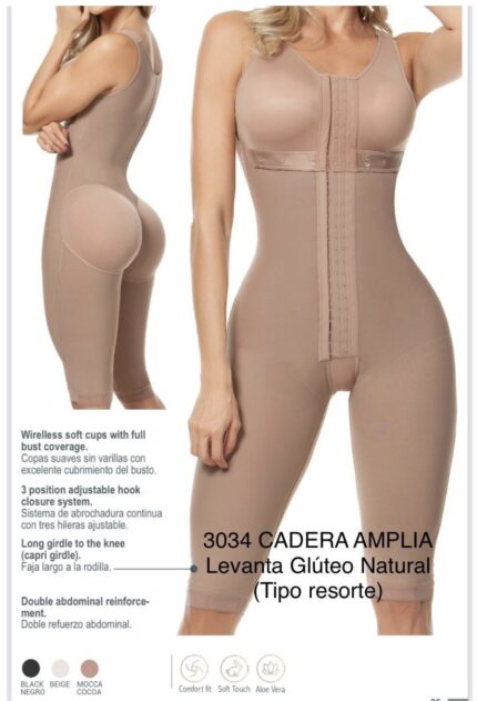 Faja stage 2 con brasier a la rodilla, glúteo amplio 3034 en el catálogo de Casa Colombia USA